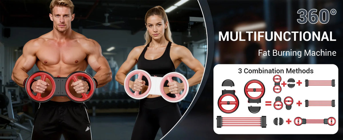 3 In 1 Upper Body Strength Trainer With Forearm Rotator