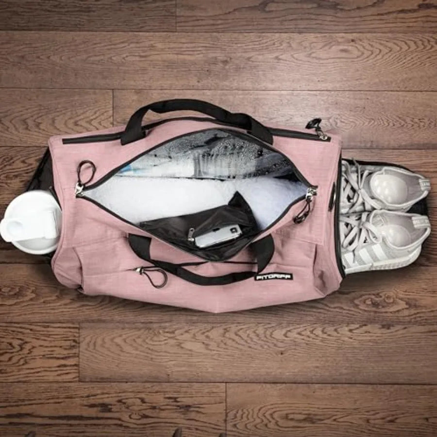 Gym Bag With Shoe And Wet Compartment For Travel Sports