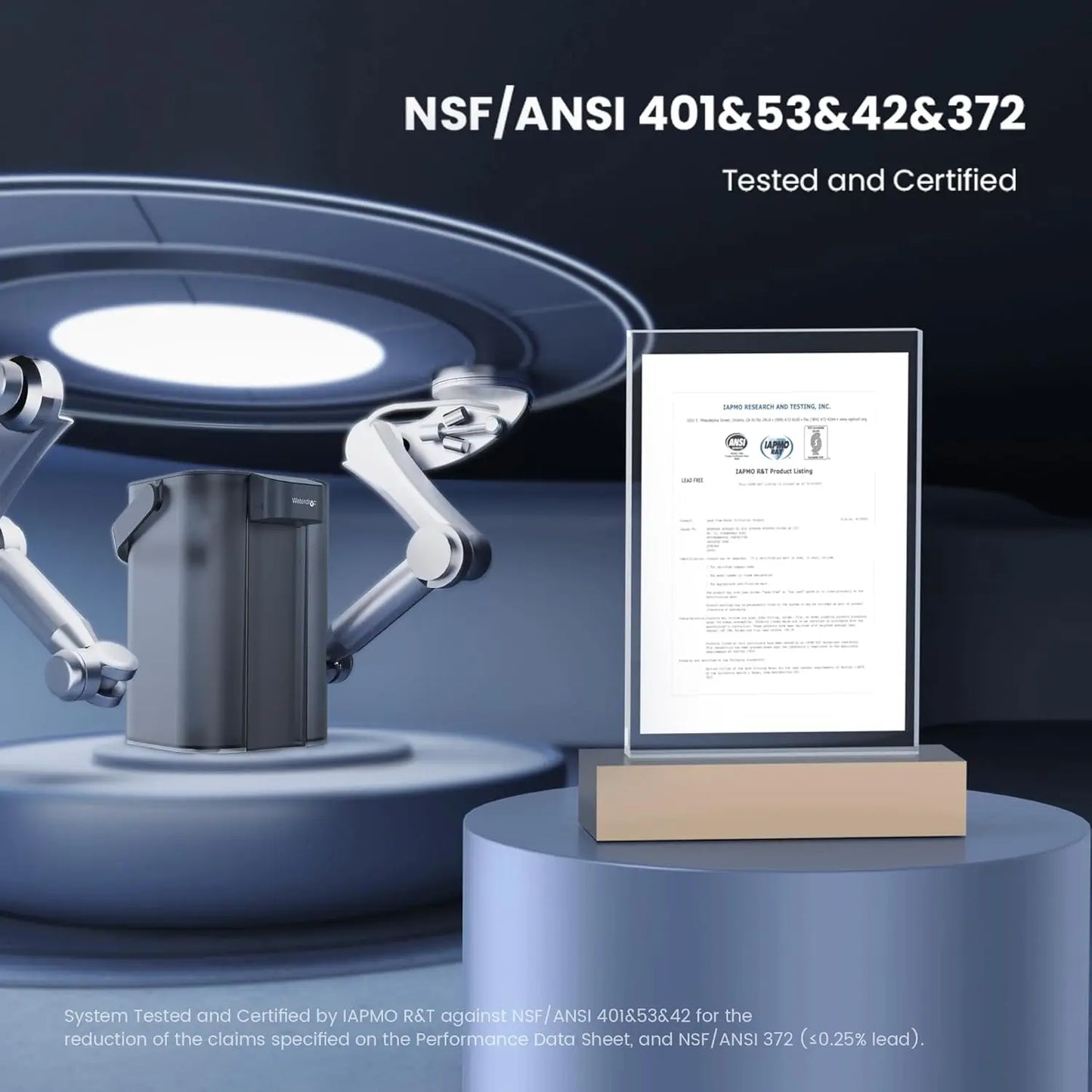 Waterdrop Electric Water Filtration System Pitcher Dispenser Purifier PFAS Removal