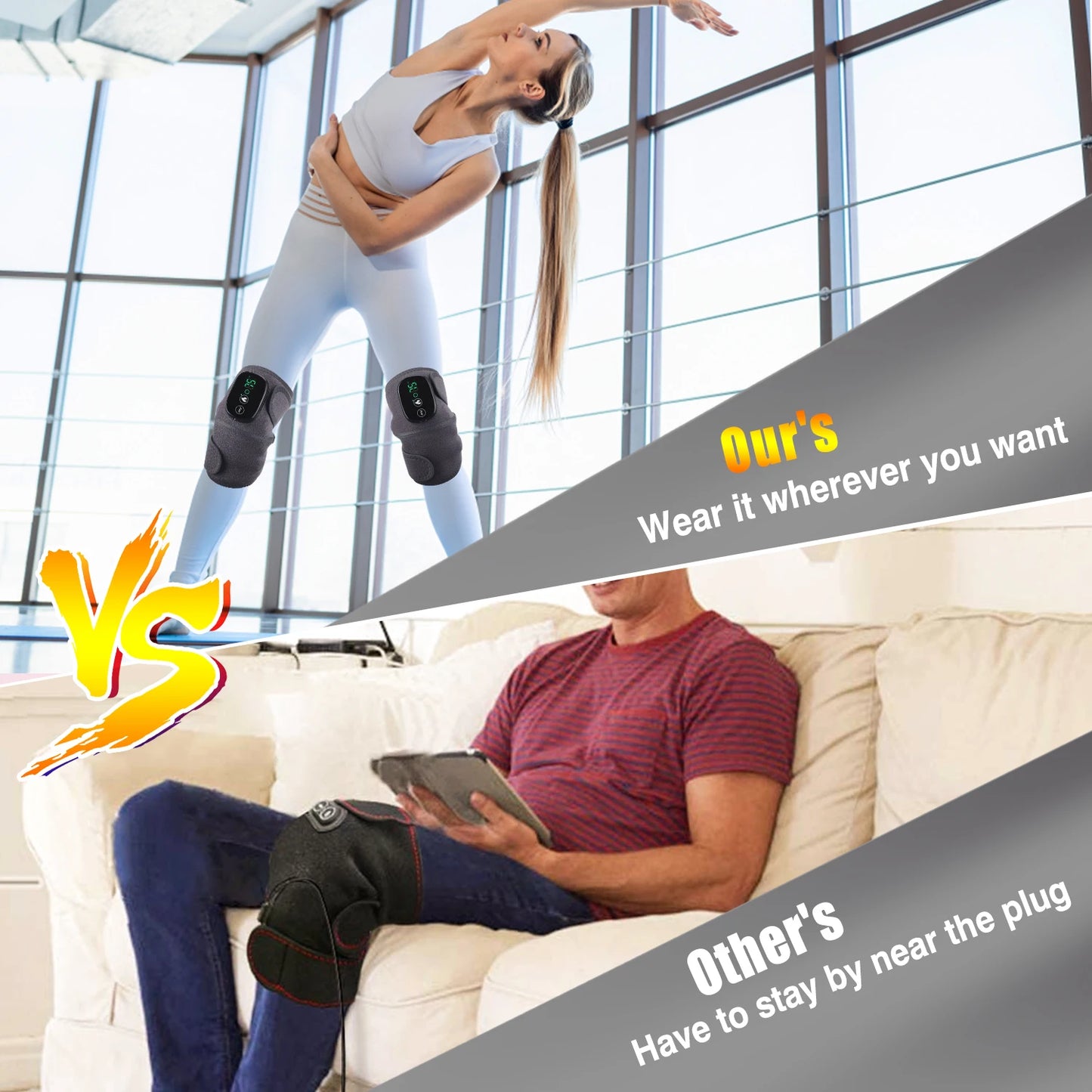 Hailicare Electric Heating ShoulderJoint Brace With DigitalLED DisplayPanel Vibration