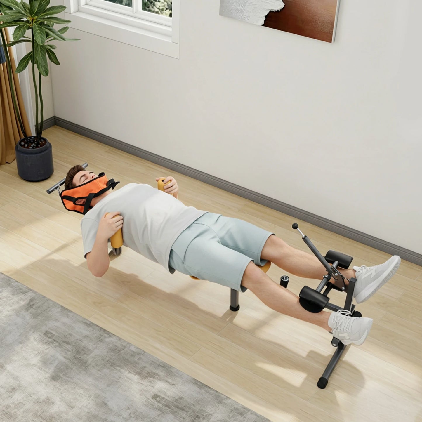 Electric Stretching Bench Adjustable Back Stretching Machine With Remote