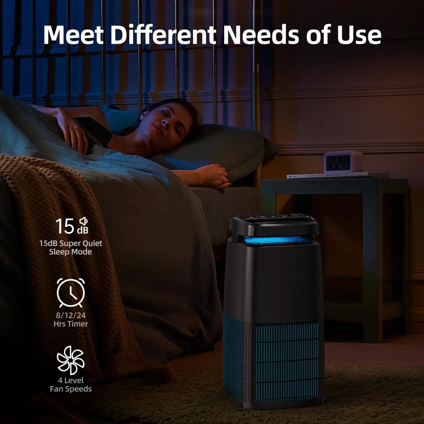 AROEVE Premium AirPurifier PurificationDevice H13TrueHEPA Sleep Timer AromaFragrance