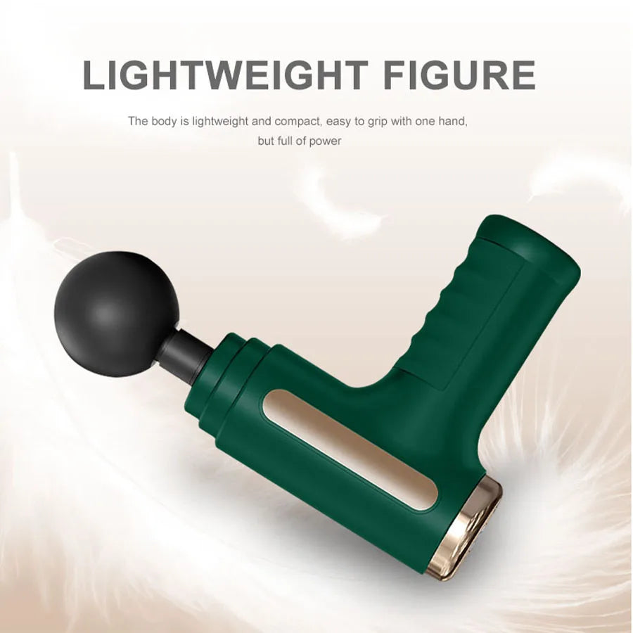 Electric Massage Gun Deep Tissue Massager Rechargeable Cordless EightHead WholeBodyTherapy