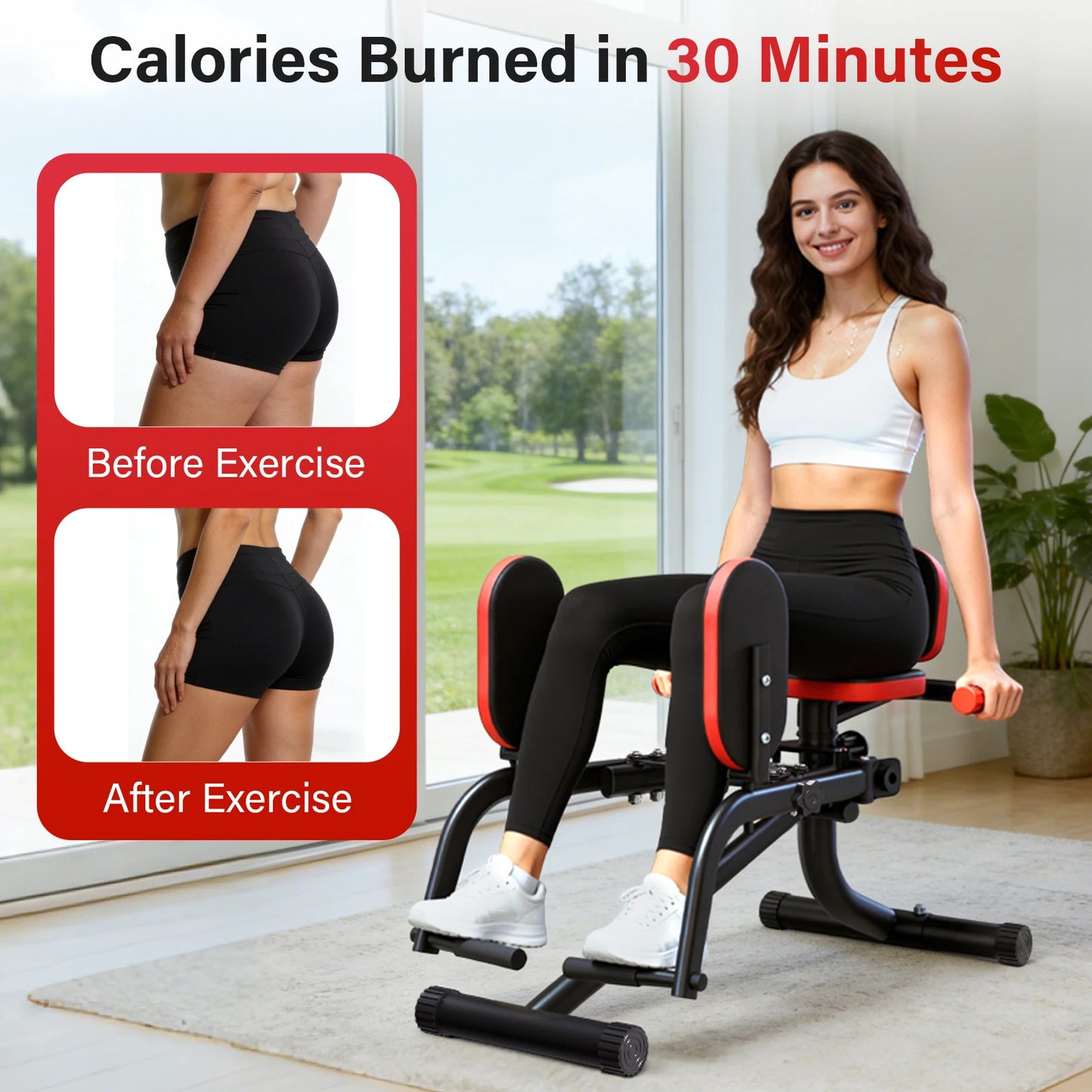 Foldable Dual Motion Hip Thigh Exercise Equipment Trainer