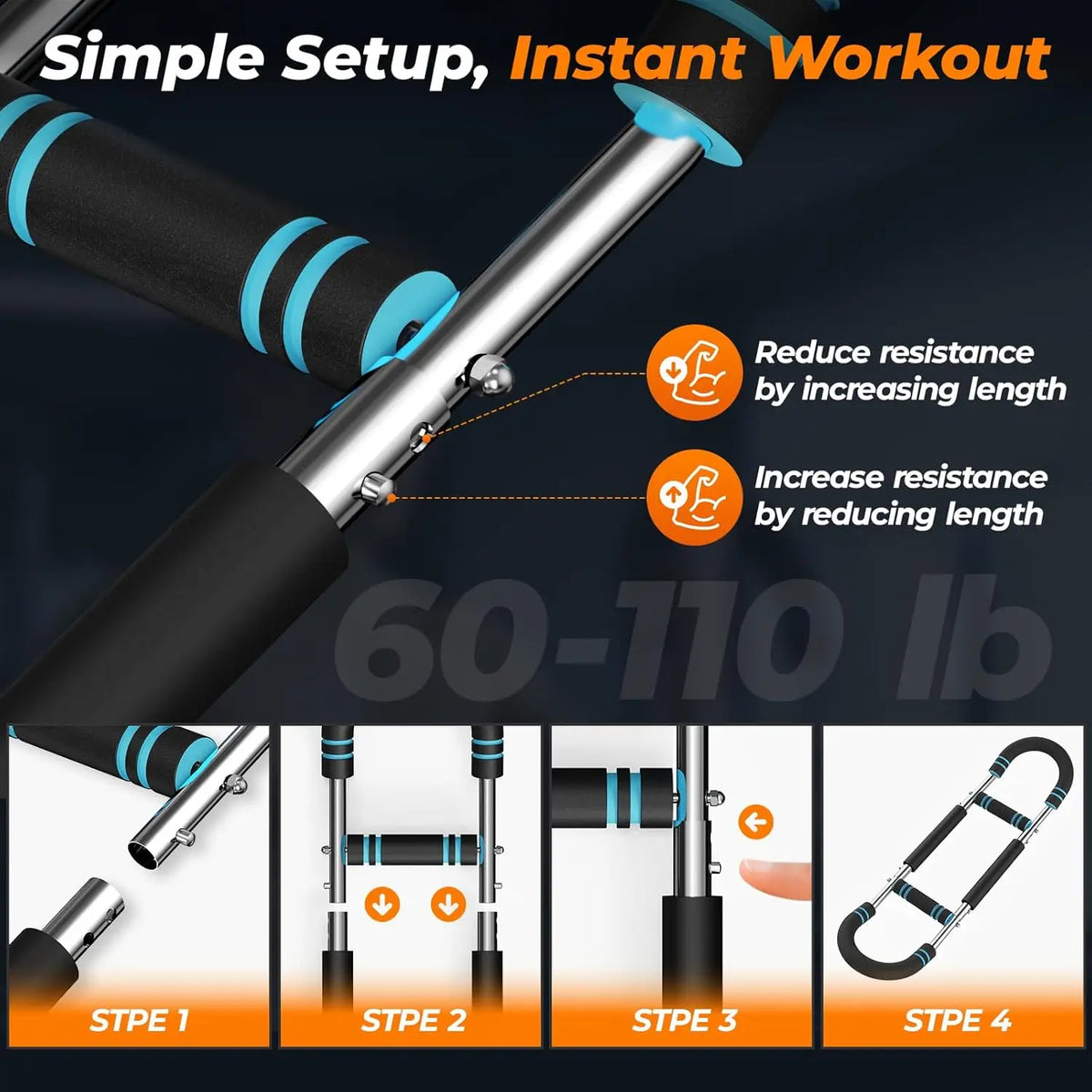 U Shape Arm Trainer Hand Gripper Power Twister Strength Equipment