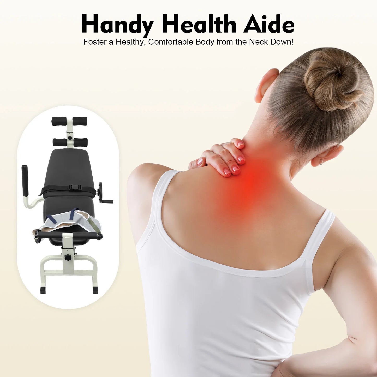 Back Stretch Bench Cervical Traction Device For Home Use