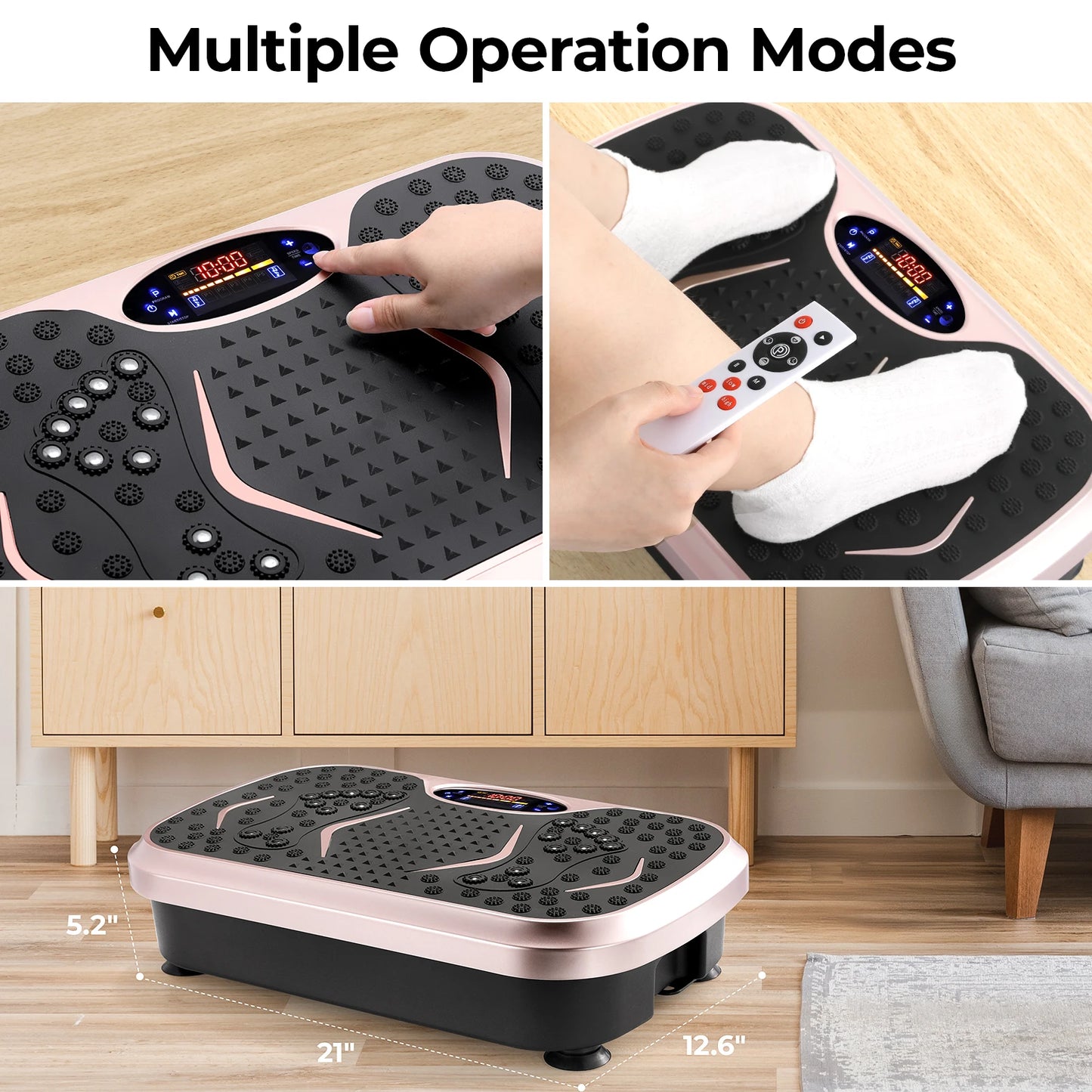General Use Vibration Plate Exercise Machine With Programmable ResistanceTrainingBands