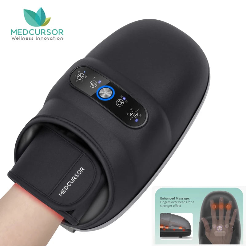 Medcursor Wireless Hand Massager With Air Compression Palm Acupoint Heat