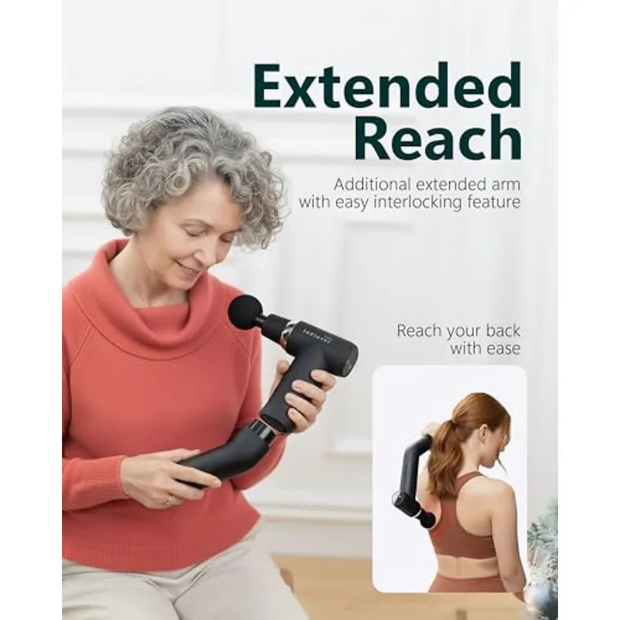 Portable Electric Handheld Massage Gun With DetachableExtensionKit For DeepTissue
