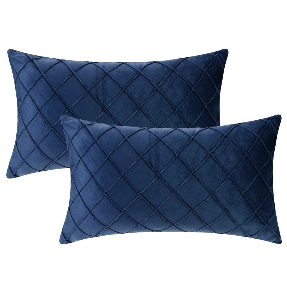 DUTRIEUX Velvet Geometric Decorative Pillow Covers Set TwoPiece MachineWashable Home