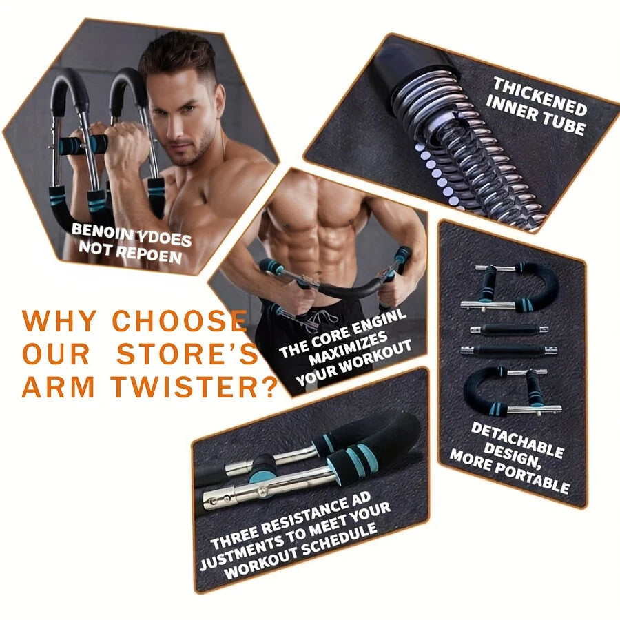 U Shaped Power Twister Bar Hand Gripper Arm Strength Trainer