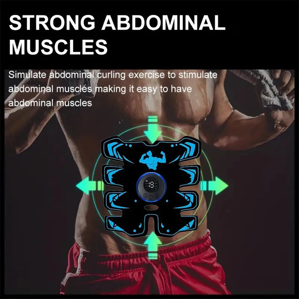 USB Rechargeable EMS Muscle Stimulator Arm Abdominal Trainer 3 In 1 Wireless