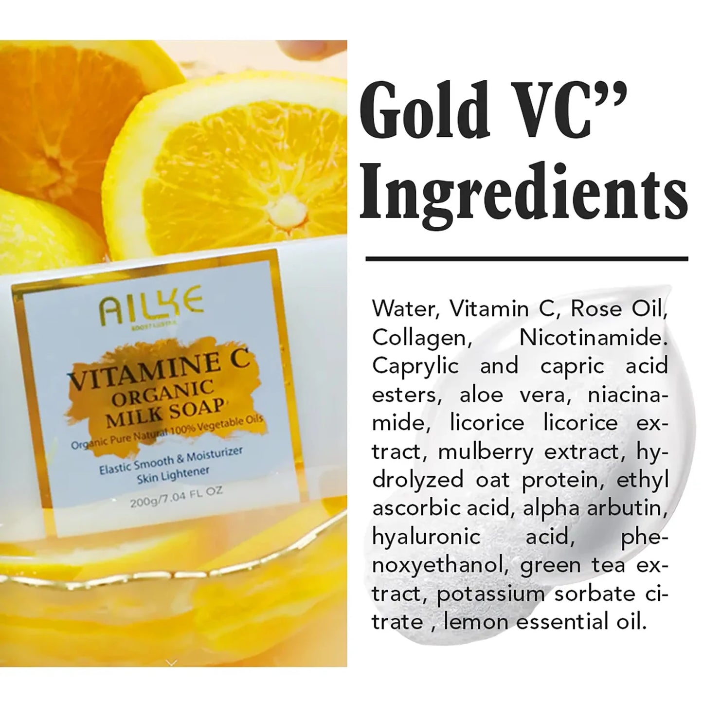 Kyliefit Vitamin-C Hyaluronic-Rose-Oil Antioxidant-Infused Skin Rejuvenating Cleanser