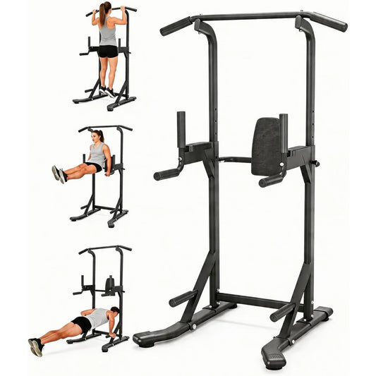 HiMISS Power Tower Pull Up Bar Dip Station Strength Trainer