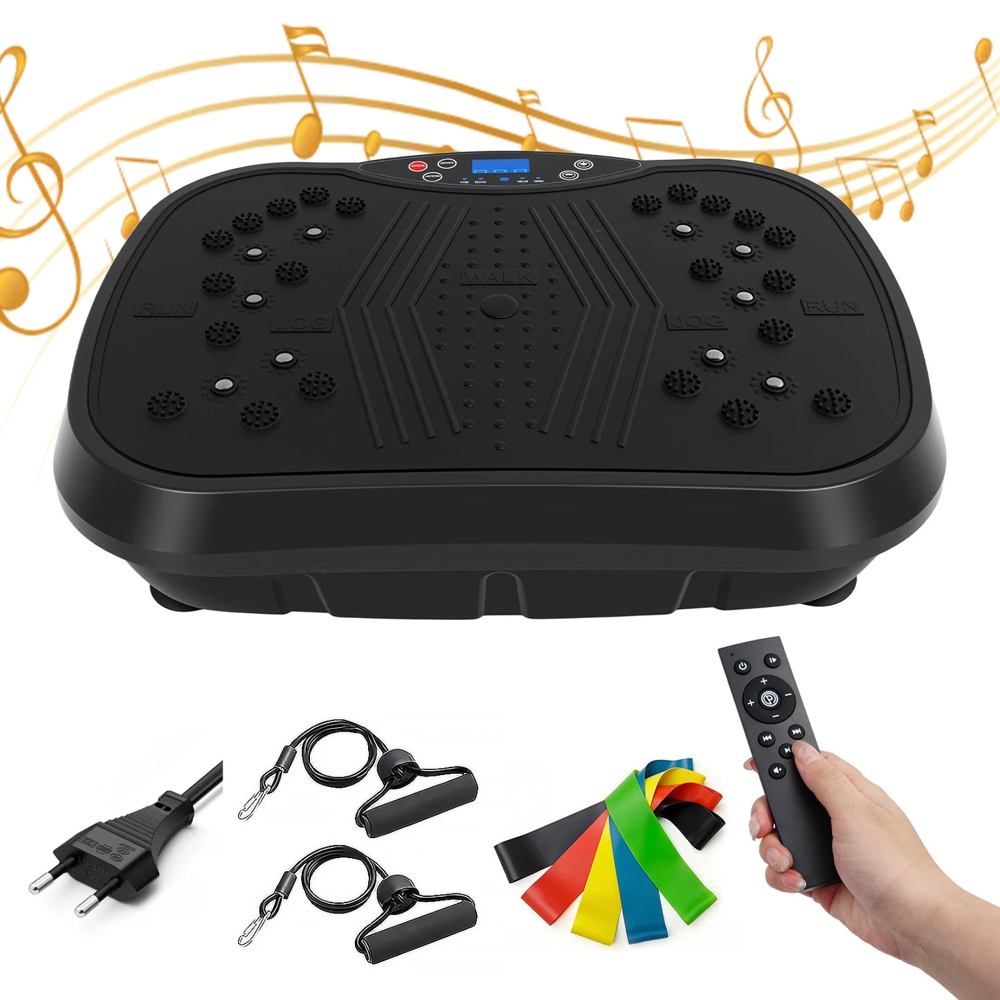 Portable Vibration Plate With Bluetooth Bands And Yoga Straps