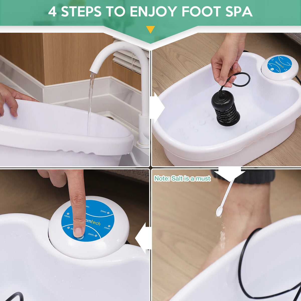 Deep Clean Foot Detox Bath Machine  Ion Detox Spa Machine for Home Use Ion Cleanse Foot Ionizer Bath Foot Spa Detox Machine with Basin
