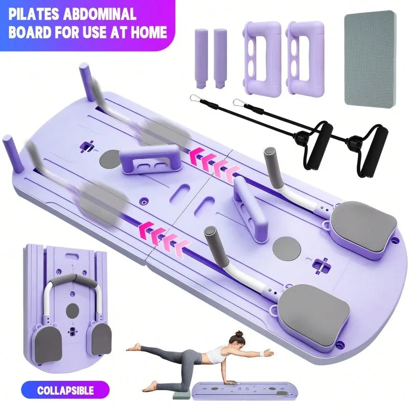 Foldable Pilates Reformer Board 8 In 1 Home Workout Equipment