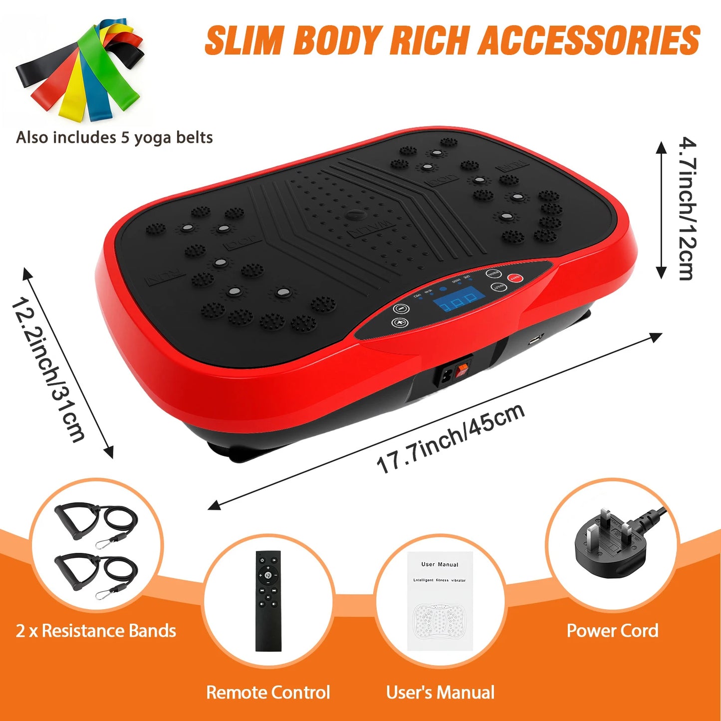 Portable Vibration Plate With Bluetooth Bands And Yoga Straps