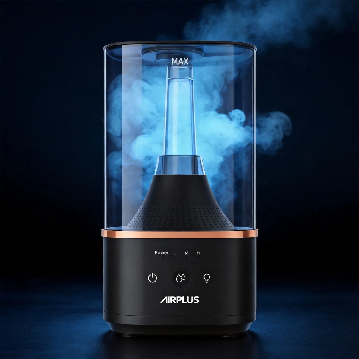 AIRPLUS 4L Cool Mist Humidifier Top Refilling Bedroom Home Large Capacity Water Tank Lasting Up To 60 Hours