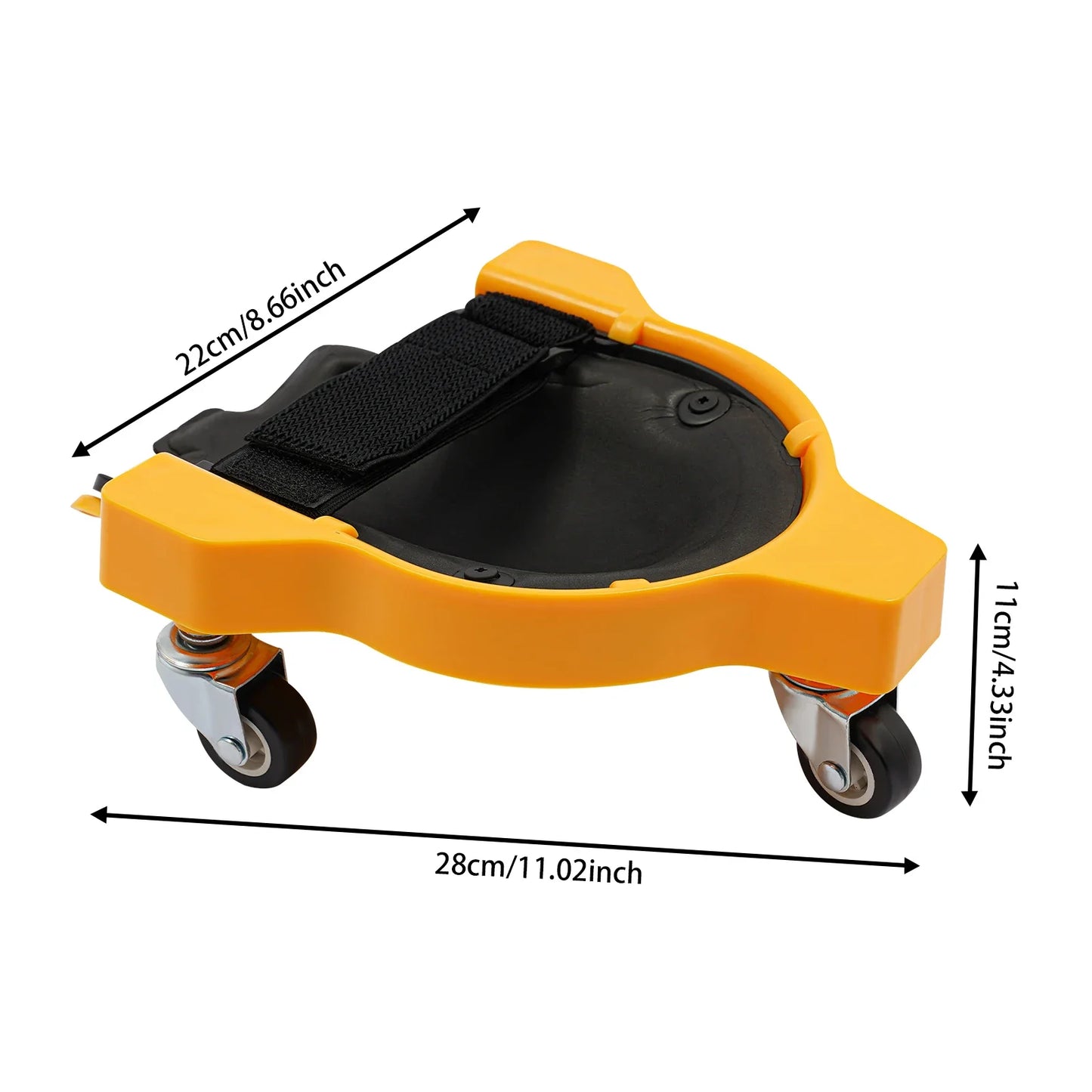 Rolling Knee-Pads With Advanced Three-Wheeled Sliding Mechanism And Adjustable Straps