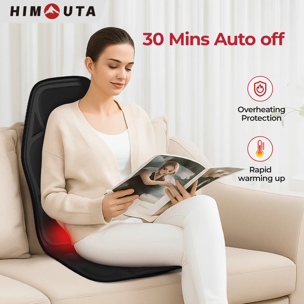 HIMOUTA Electric Back Massager Full Body Chair Cushion Heating