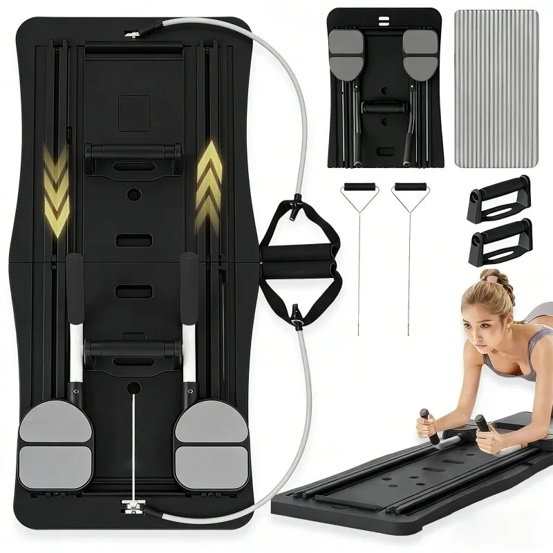 Multi Functional Foldable Ab Workout Board With Resistance Bands