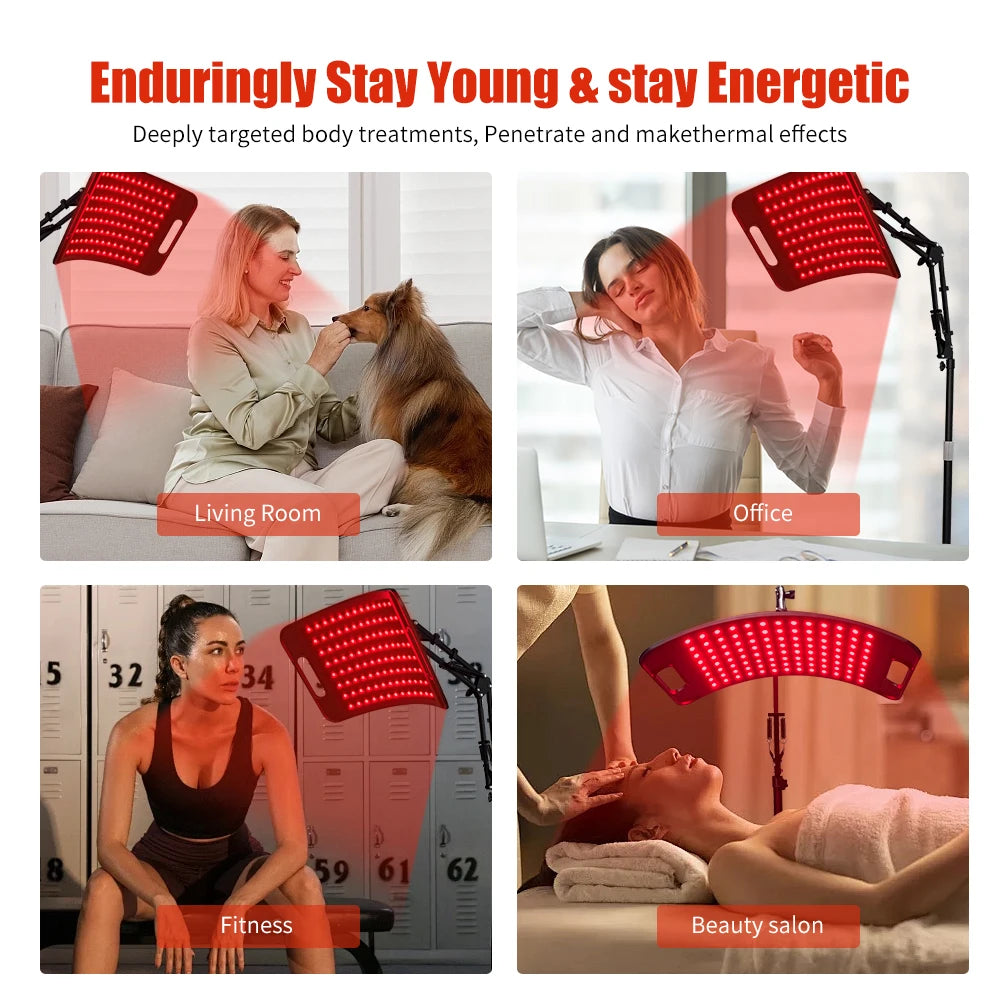 Electronic Red Light Therapy Panel 660nm 850nm With Adjustable Stand