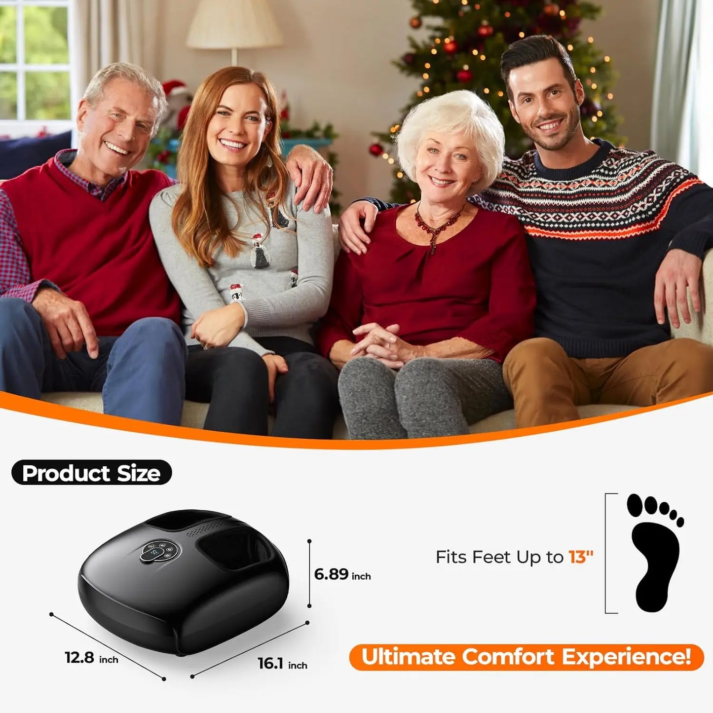 HTMM Shiatsu Foot Massager With Air Compression And Modes