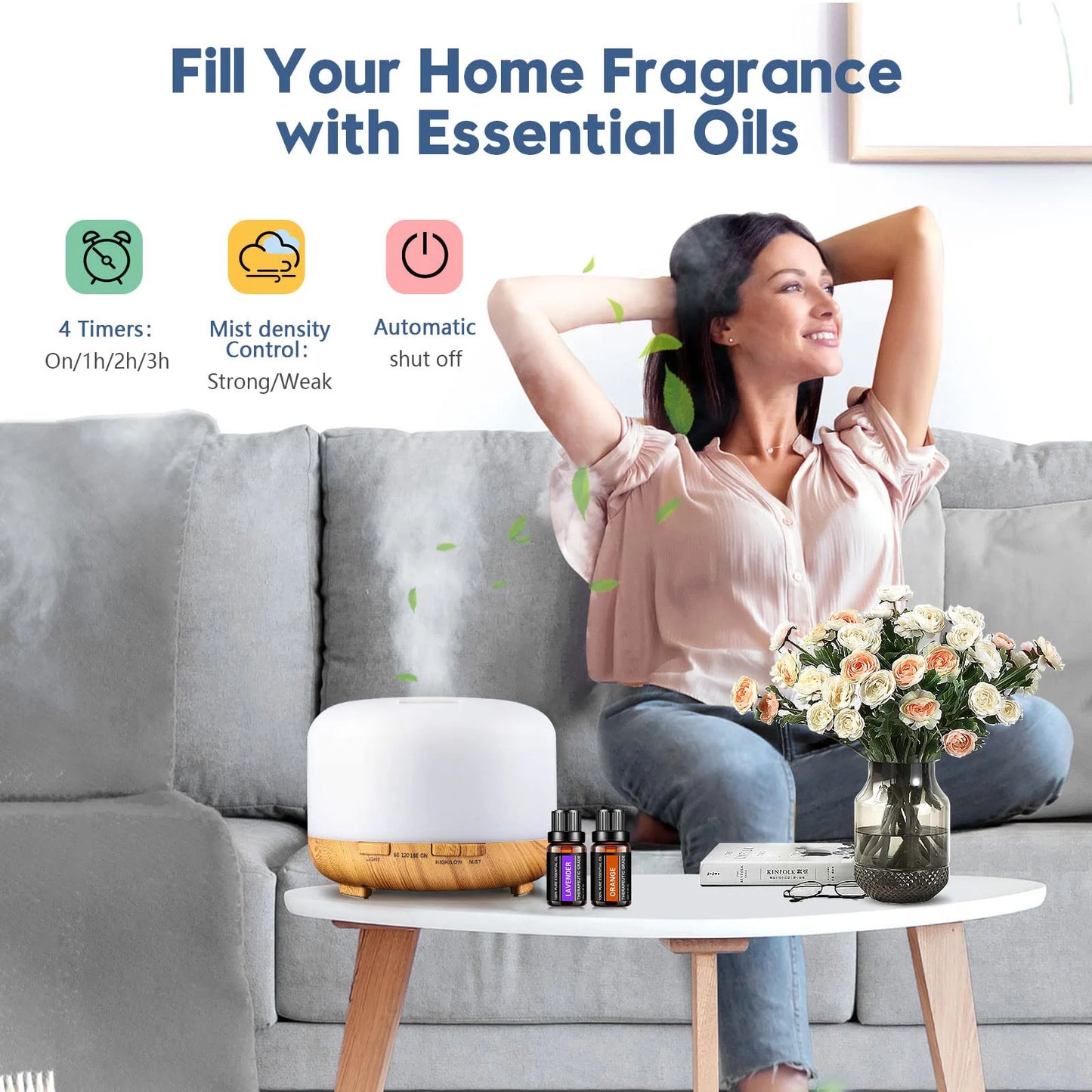 ARPSTAR Aroma Diffuser With Oils And Remote Control
