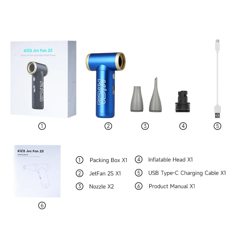 KICA JetFan 2S Electric Air Duster Cordless Blower