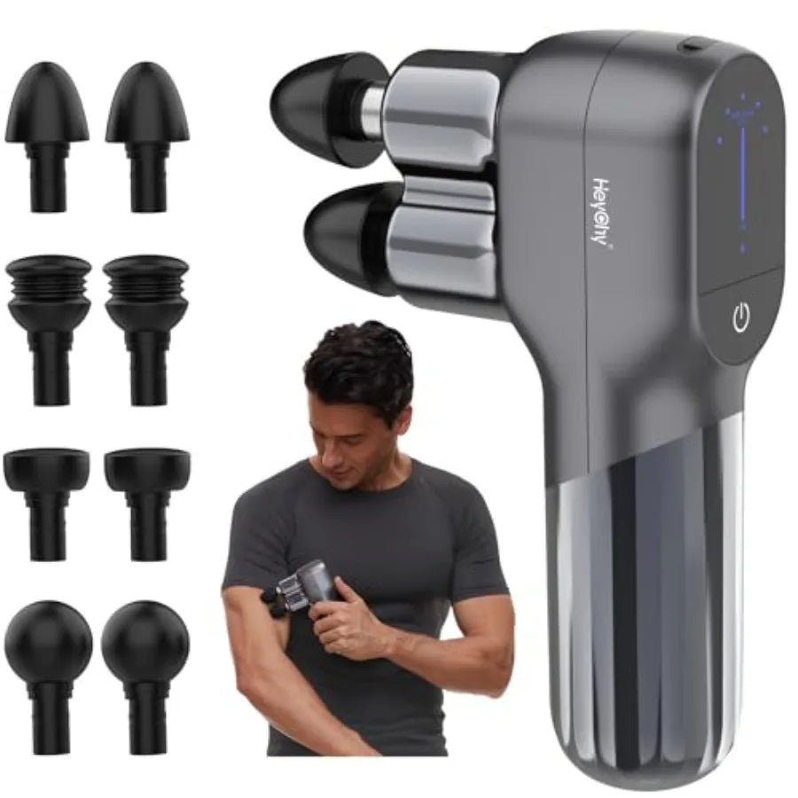 Portable Handheld Deep Tissue Percussion Massage Gun Dual Head PerformanceOptimization