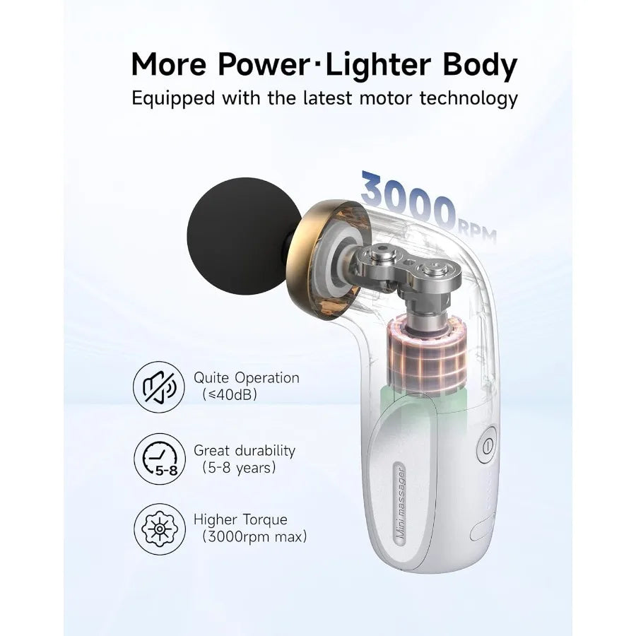 Compact Mini Massage Gun Percussion Deep Tissue Massager For Travel Sports Home Use Portable Handheld