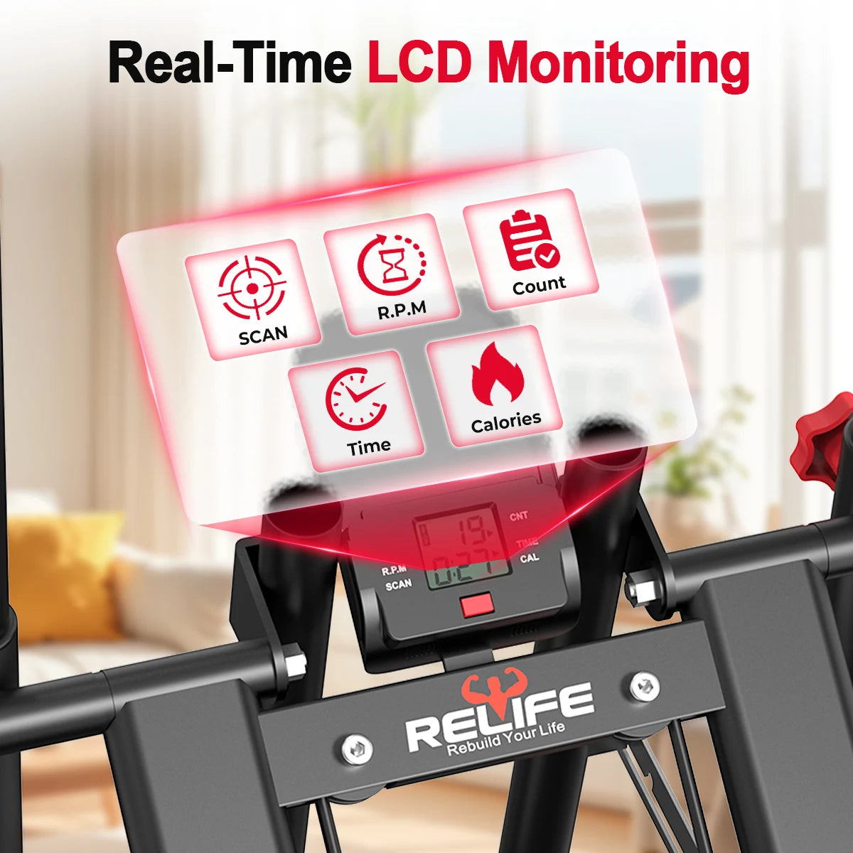 RELIFE Vertical Stair Stepper Quiet Full Body Cardio Climber