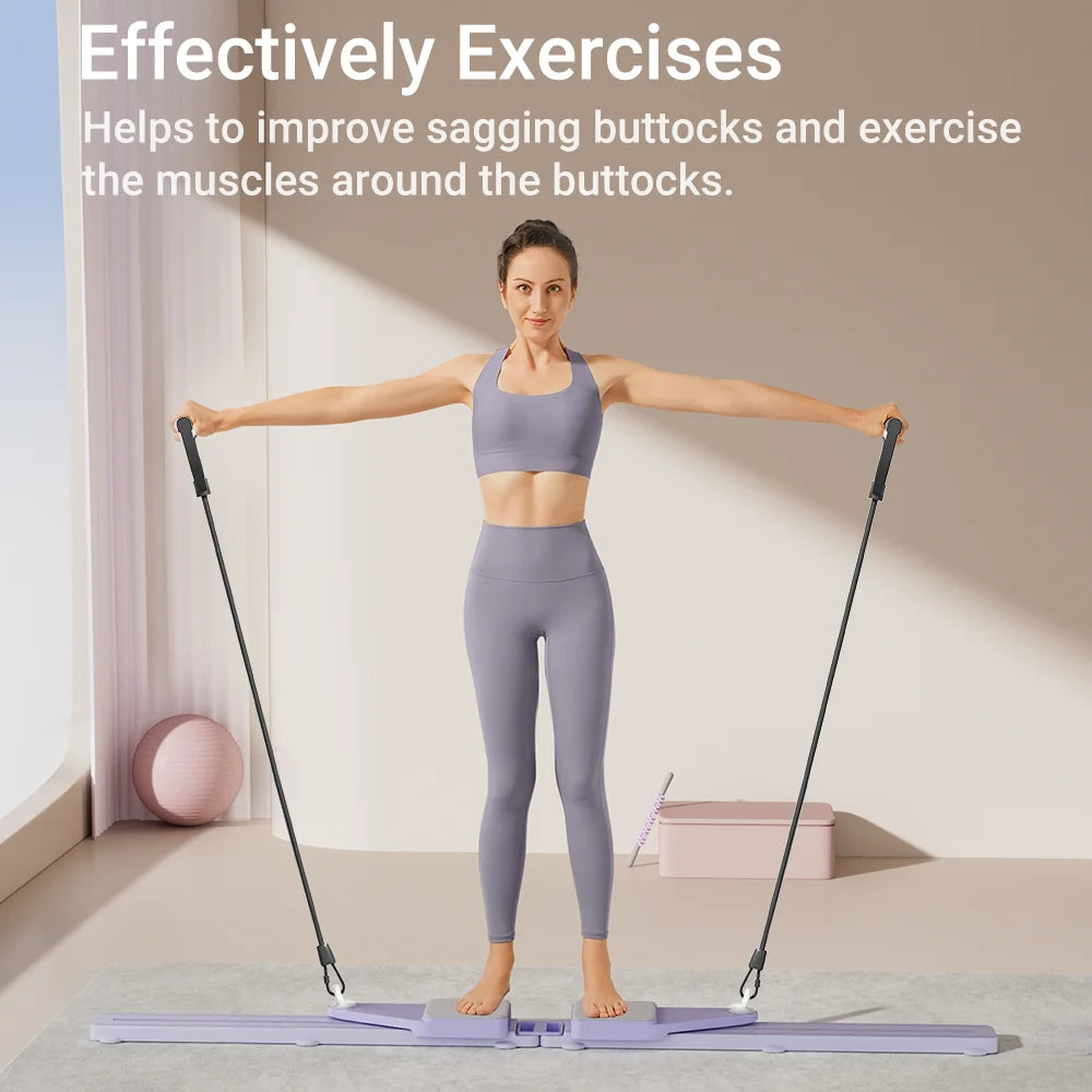 UMAY Multifunctional Home Pilates Board With Adjustable Resistance Timer
