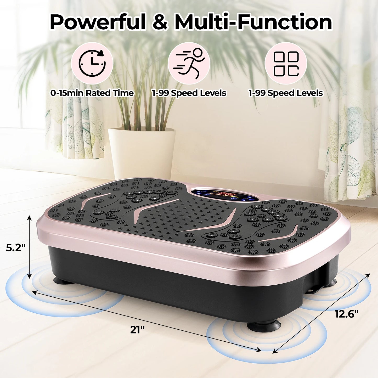 General Use Vibration Plate Exercise Machine With Programmable ResistanceTrainingBands