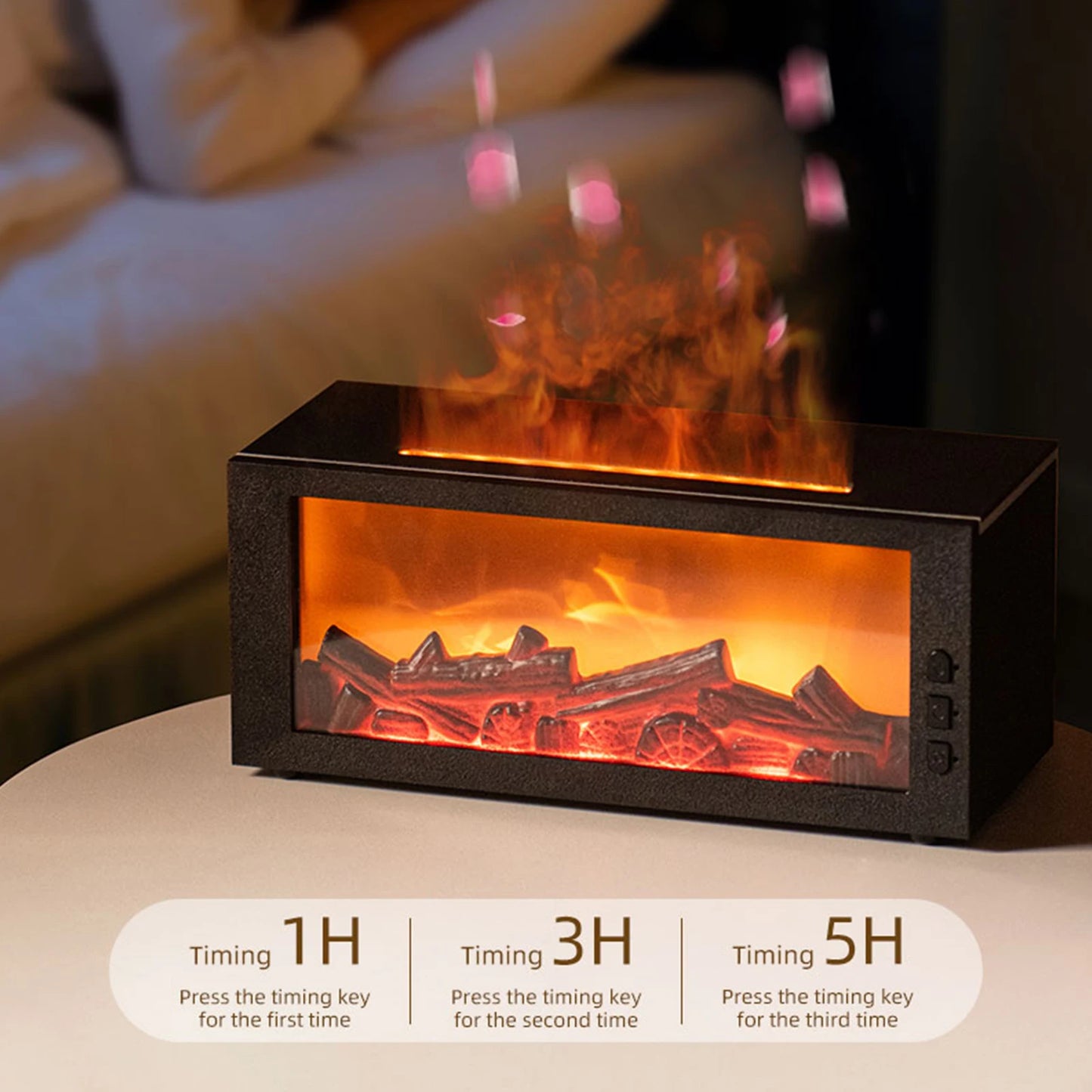 Flame Air Diffuser Humidifier And Aromatherapy Diffuser For Bedroom