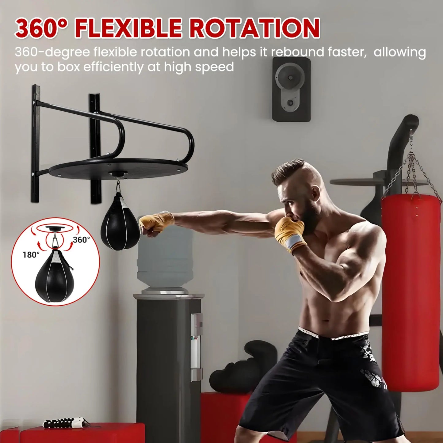 HiMISS Adjustable Speed Bag Platform 360 Swivel Wall Mount Kit