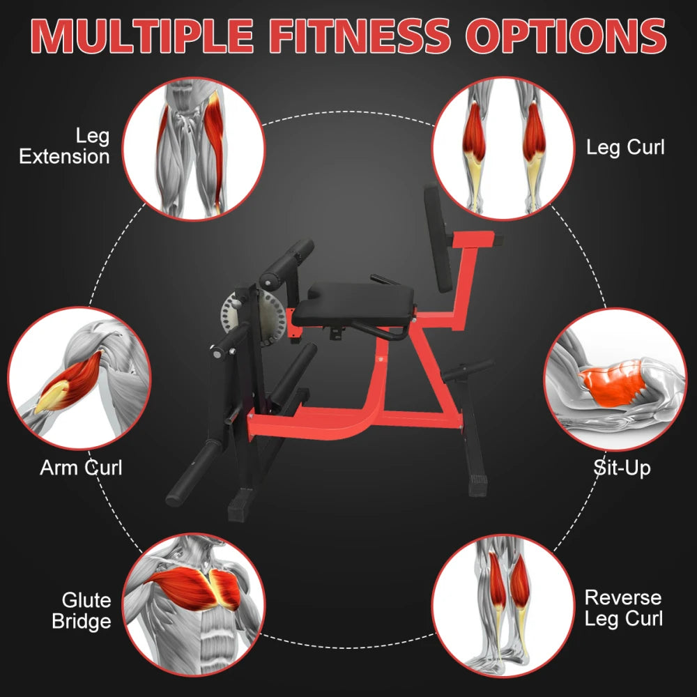 Adjustable Leg Extension And Curl Machine For Home Gym Workouts