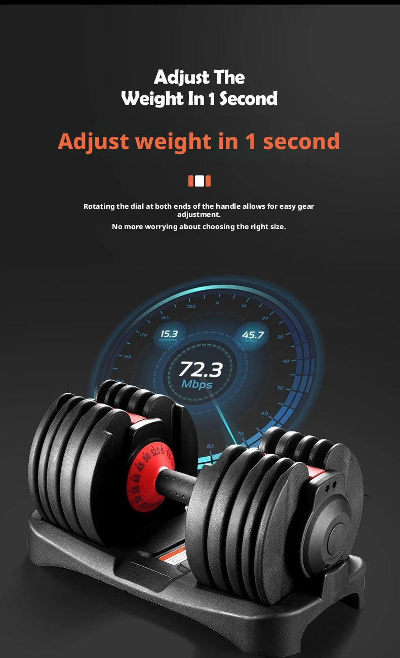 Auto-Locking Adjustable Dumbbell for Full-Body Workouts