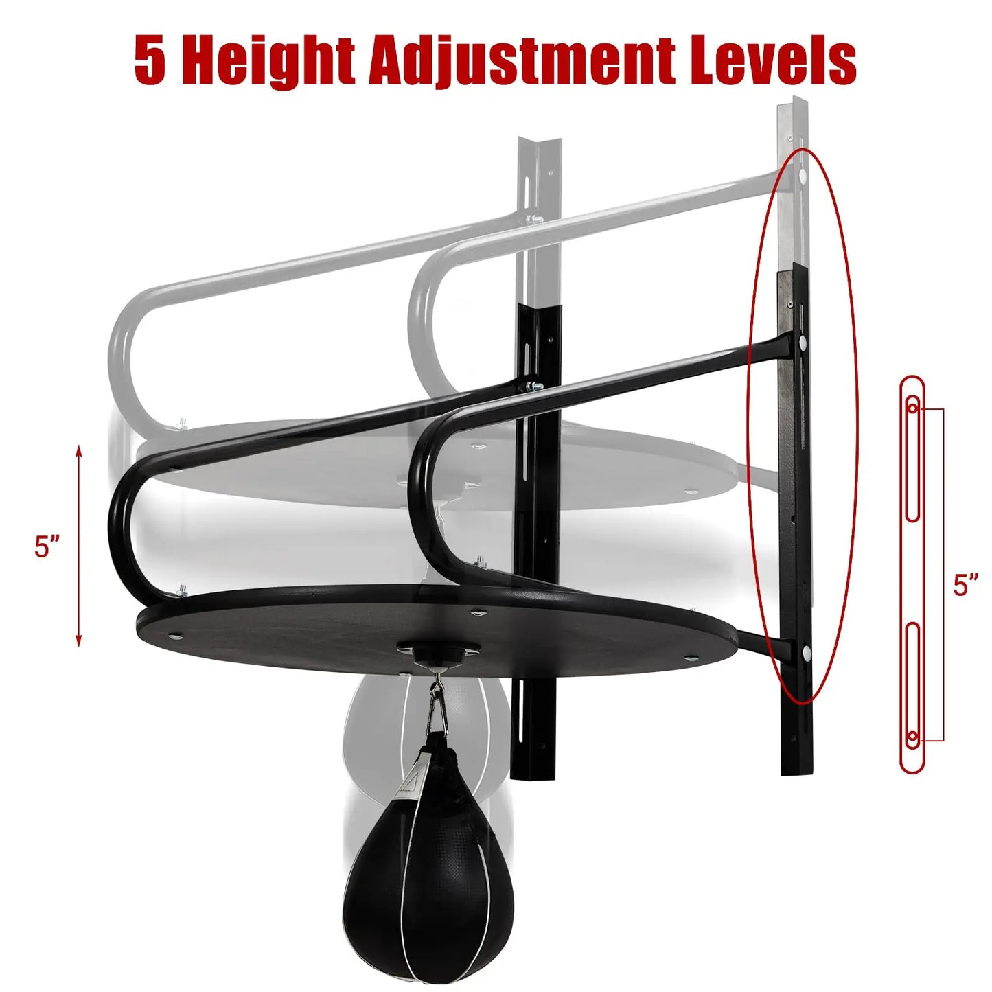 HiMISS Adjustable Speed Bag Platform 360 Swivel Wall Mount Kit