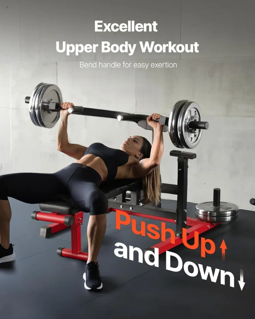 Chest Press Machine Adjustable Flat Incline Bench With Converging Arms