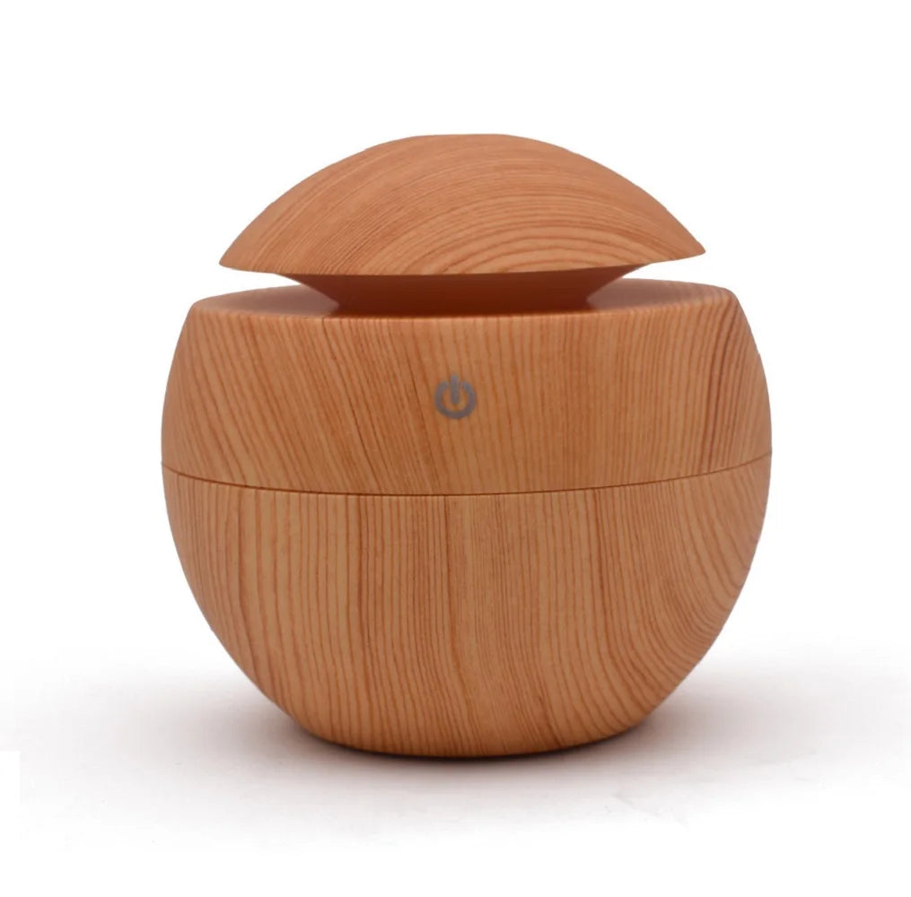 HOMEFISH Portable Mini Wood Grain Spherical Desktop Humidifier Purifier