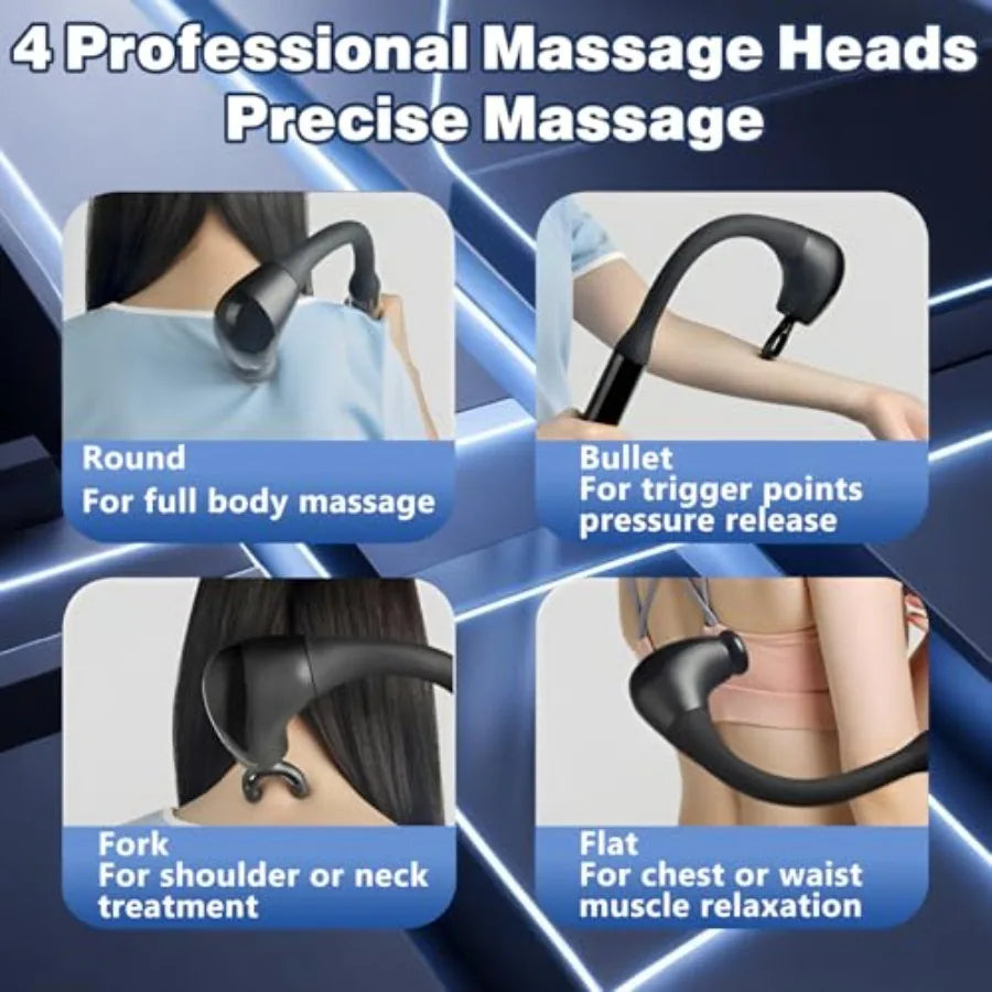 Deep Tissue Massage Gun With Extended Handle UltraPortablePercussionMassagerProElite