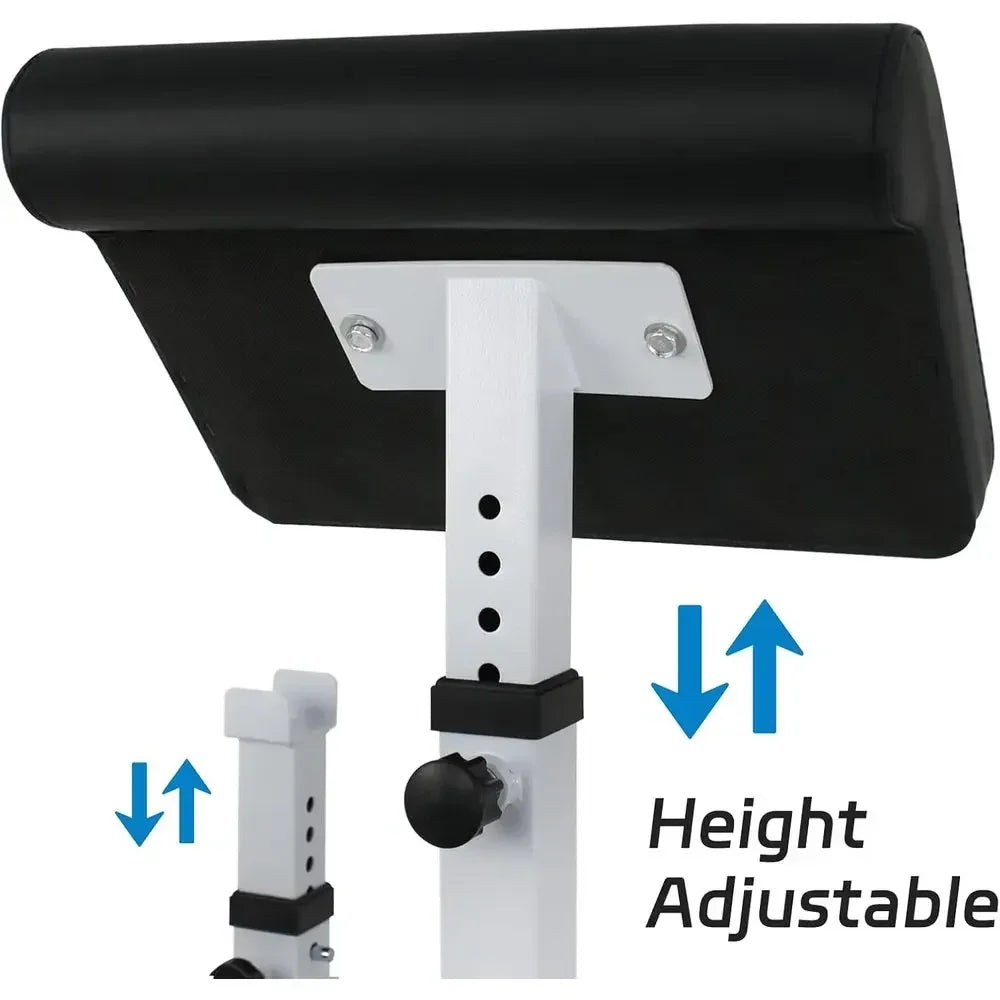 550-Pound Capacity Home Gym With Adjustable Curl Bench Bar Rack