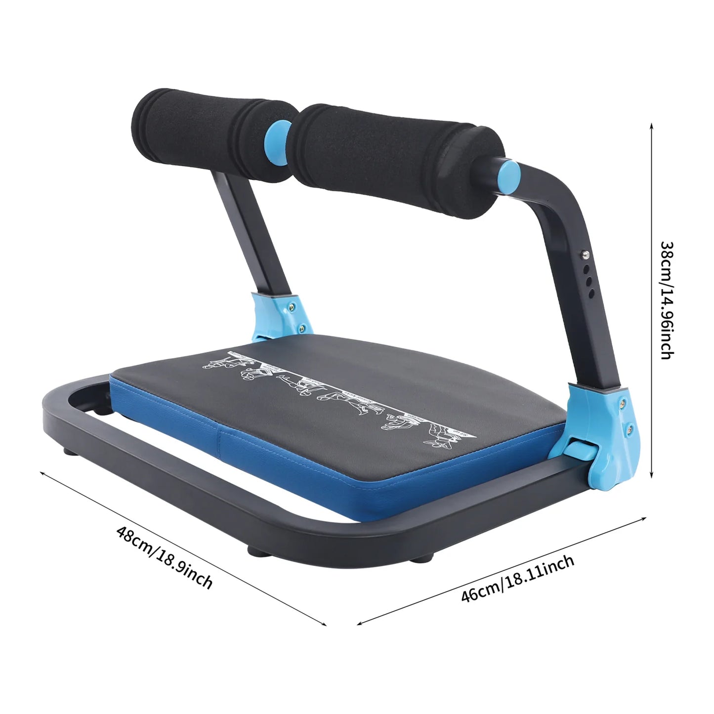 Foldable Abdominal Trainer Mini Sit Up Machine With Adjustable Resistance