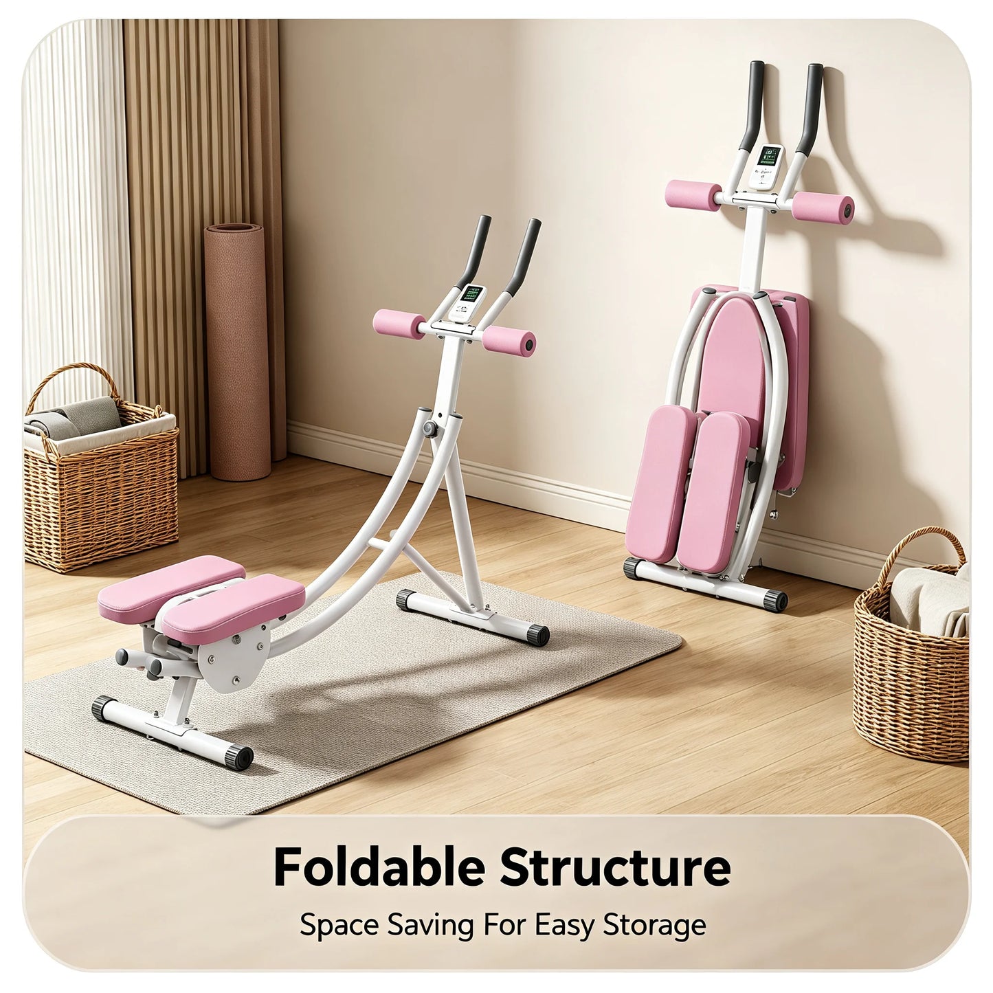 Ab Trainer Machine With LED Display And Foldable Core Trainer