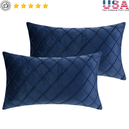 DUTRIEUX Velvet Geometric Decorative Pillow Covers Set TwoPiece MachineWashable Home