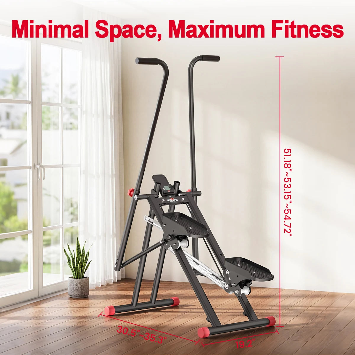 RELIFE Vertical Stair Stepper Quiet Full Body Cardio Climber