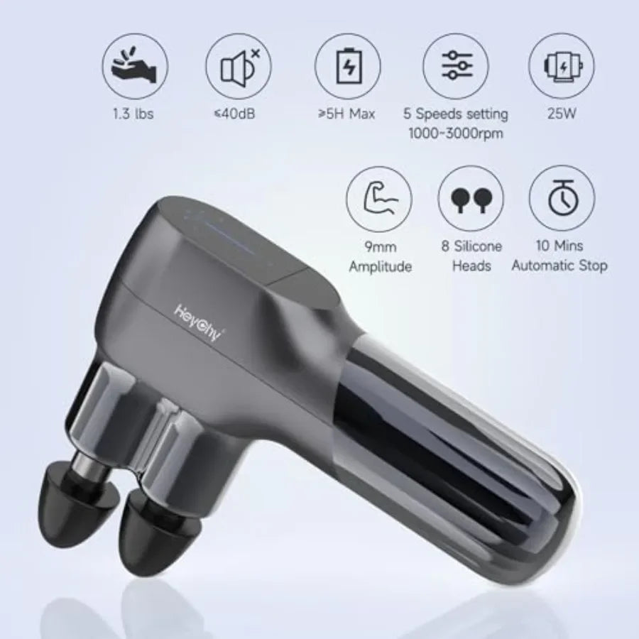 Portable Handheld Deep Tissue Percussion Massage Gun Dual Head PerformanceOptimization