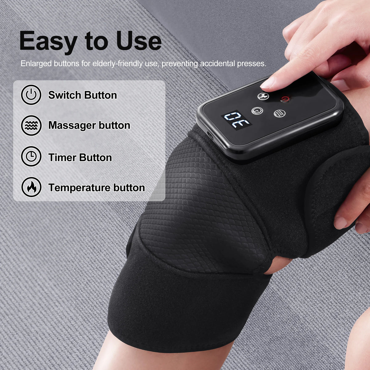 Leercon 3 in 1 Heated Knee Elbow Shoulder Massager